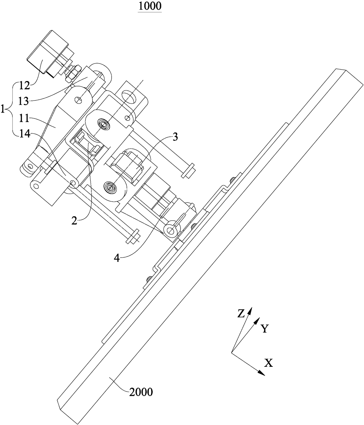 Supporting device of vehicle-mounted display terminal and vehicle