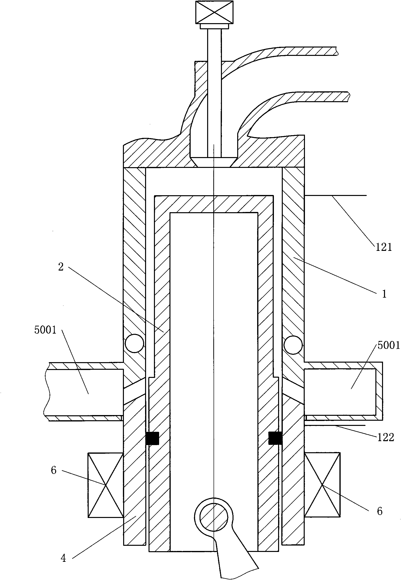 Slide-cylinder gas distribution suspending piston engine