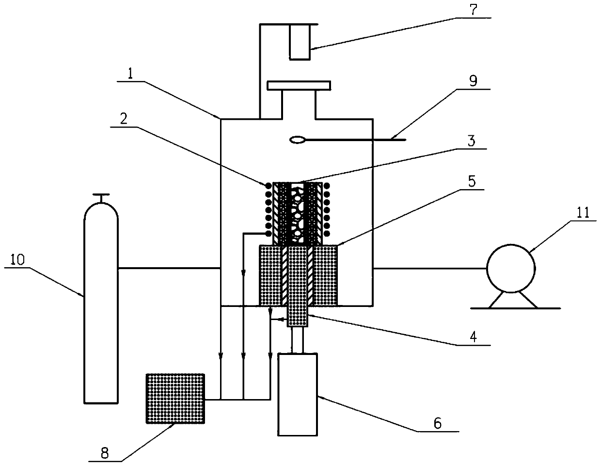 Directional solidification method for metal material