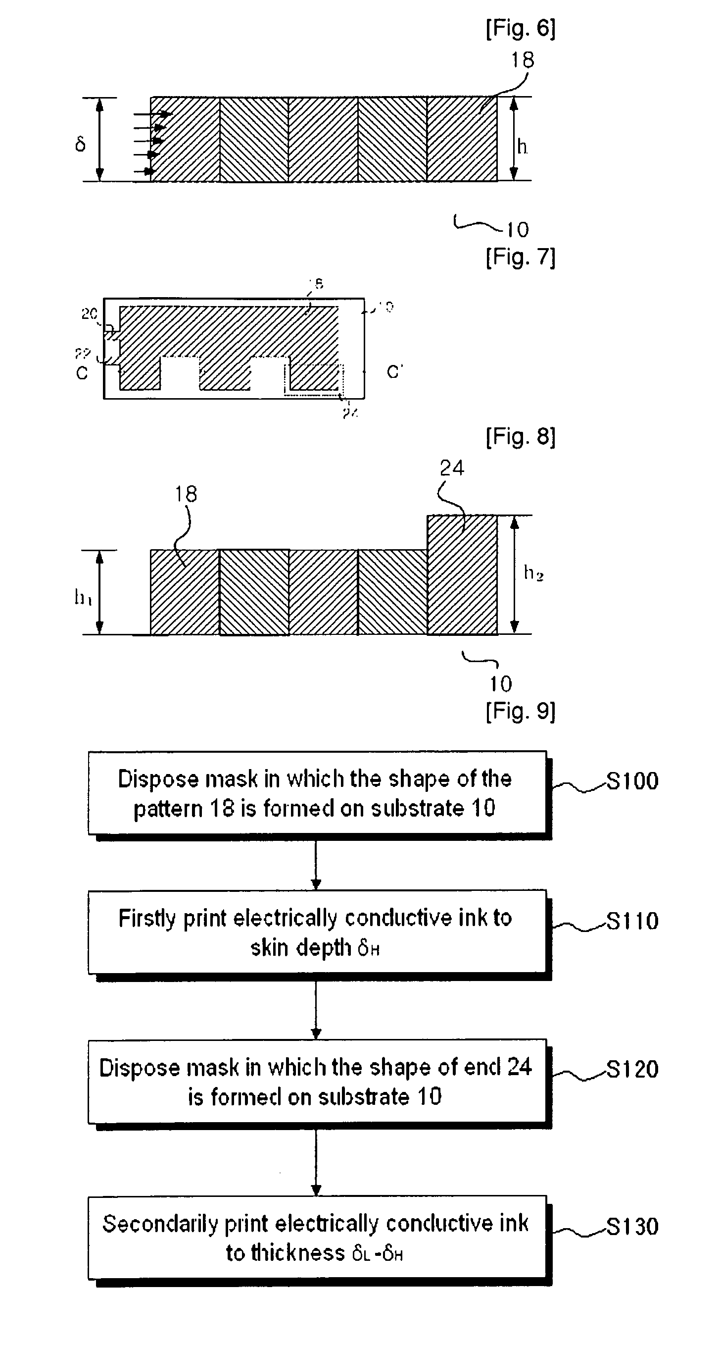 Antenna using electrically conductive ink and production method thereof