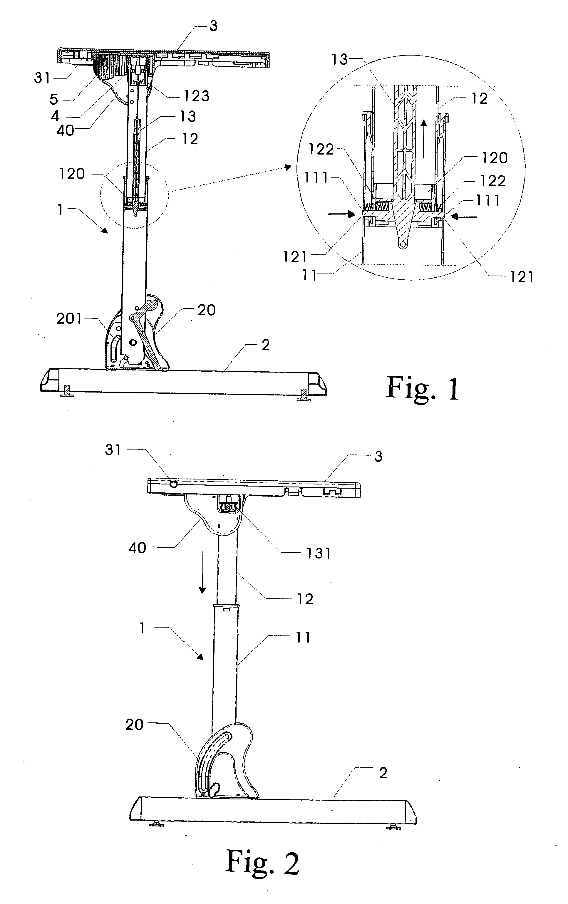 Telescopic and foldable table