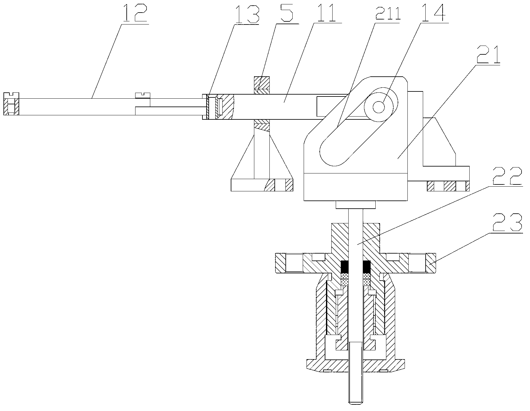 Vertical swing-rod holding device applicable to low-frequency internal-friction measurements