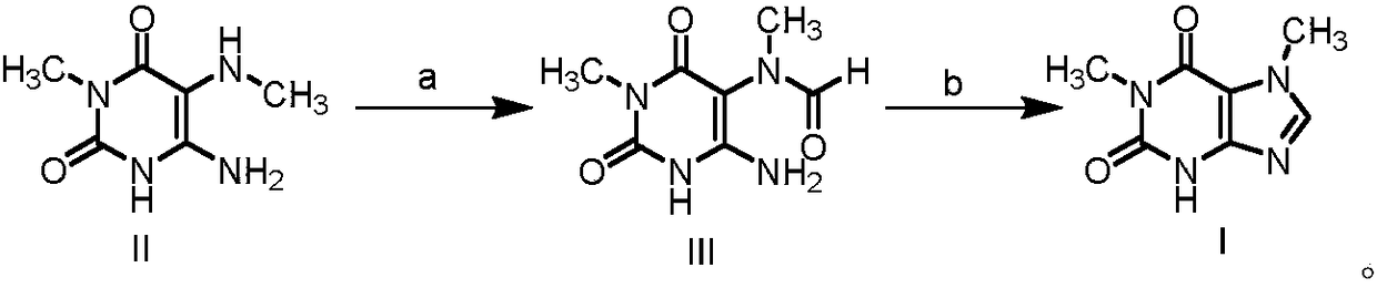 Preparation methods of 1, 7-dimethylxanthine and intermediate thereof, and intermediate