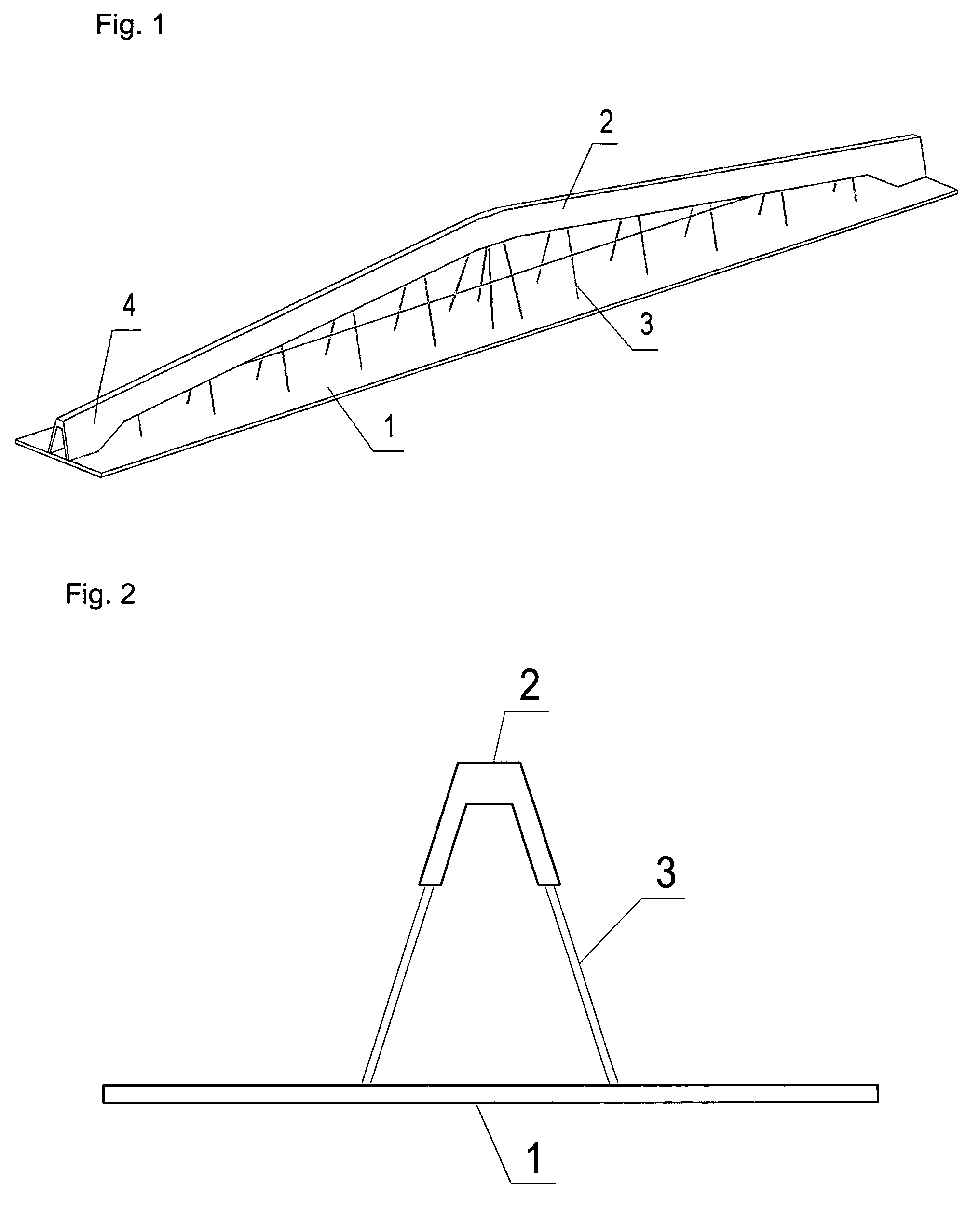 Indirectly prestressed, concrete, roof-ceiling construction with flat soffit