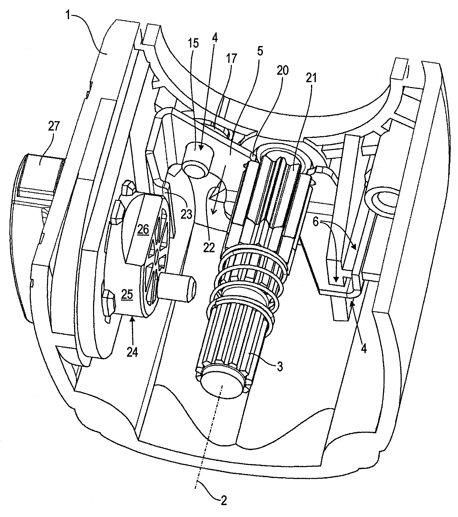 Spindle lock for a hand-held combination drill and chisel hammer