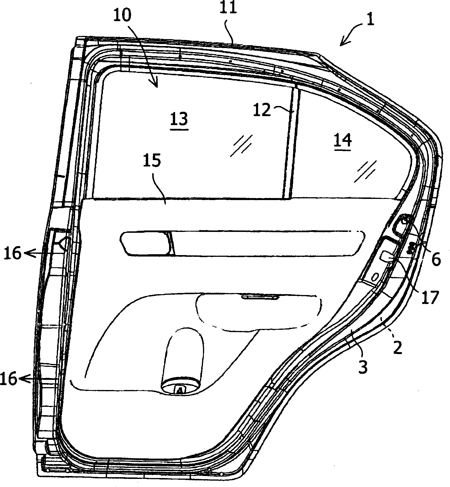 Overtravel preventing structure for car doors