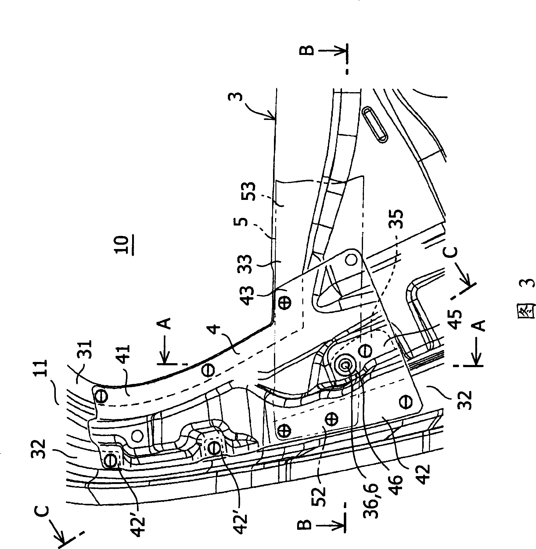 Overtravel preventing structure for car doors