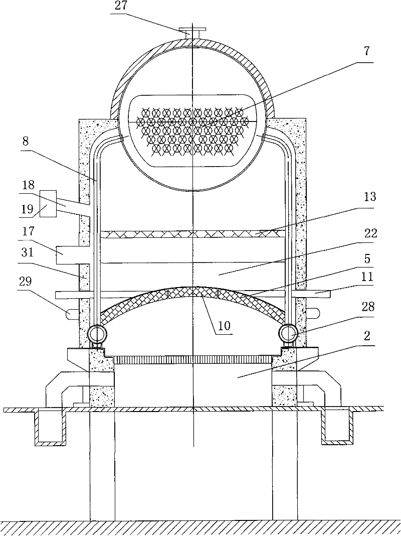 Industrial boiler for burning bio-briquettes