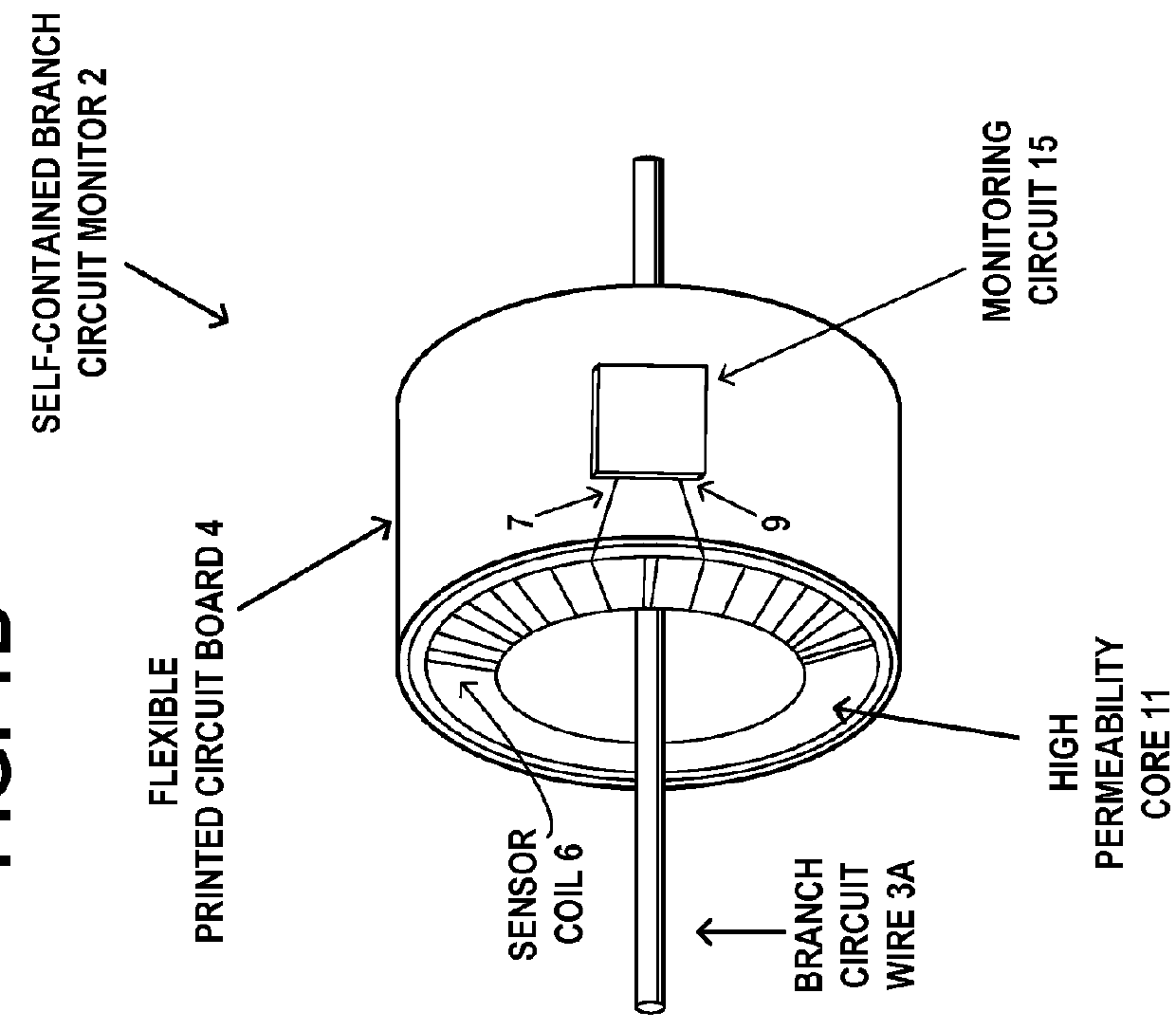 Self-contained branch circuit monitor