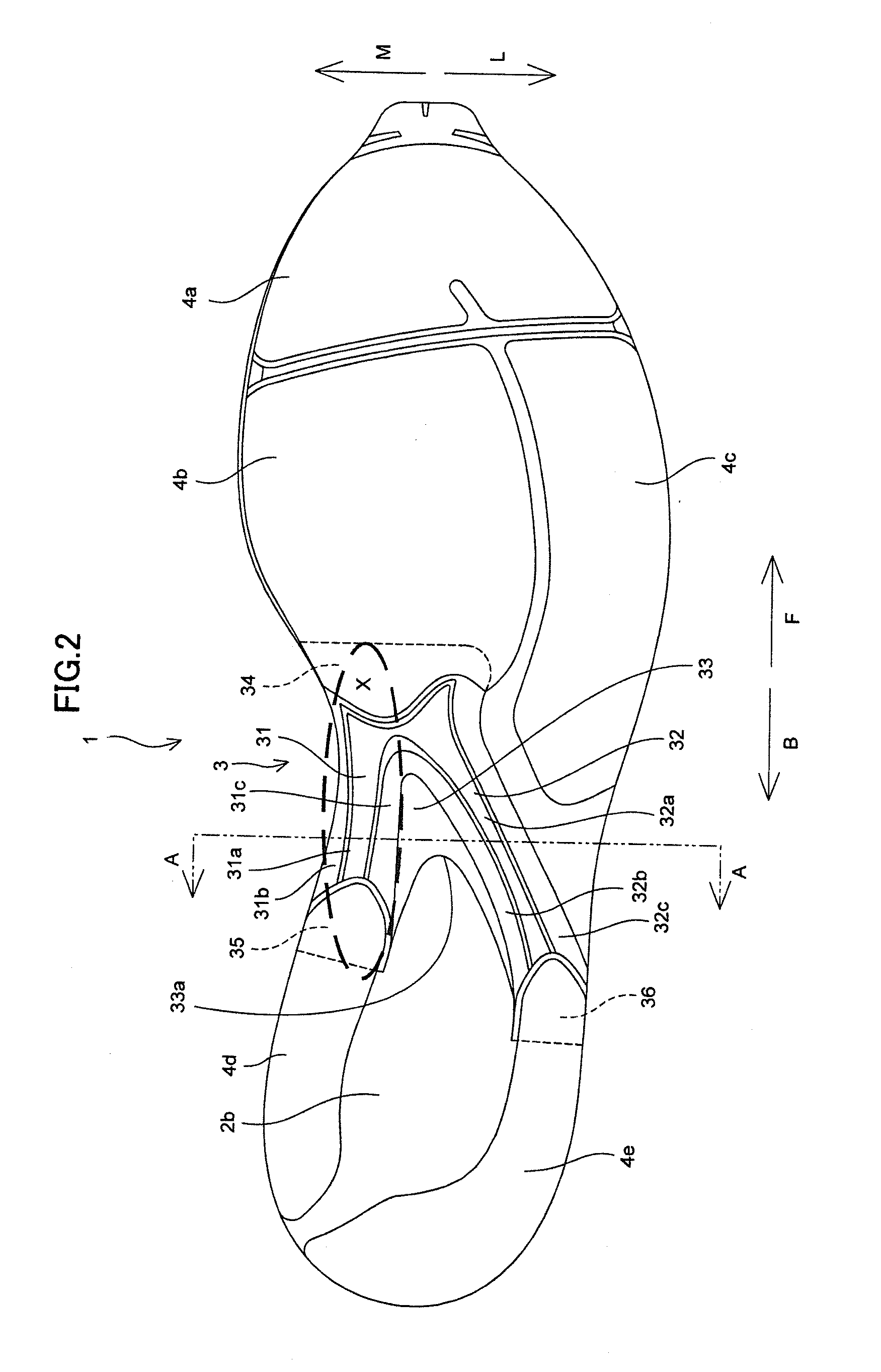 Sole structure for shoes