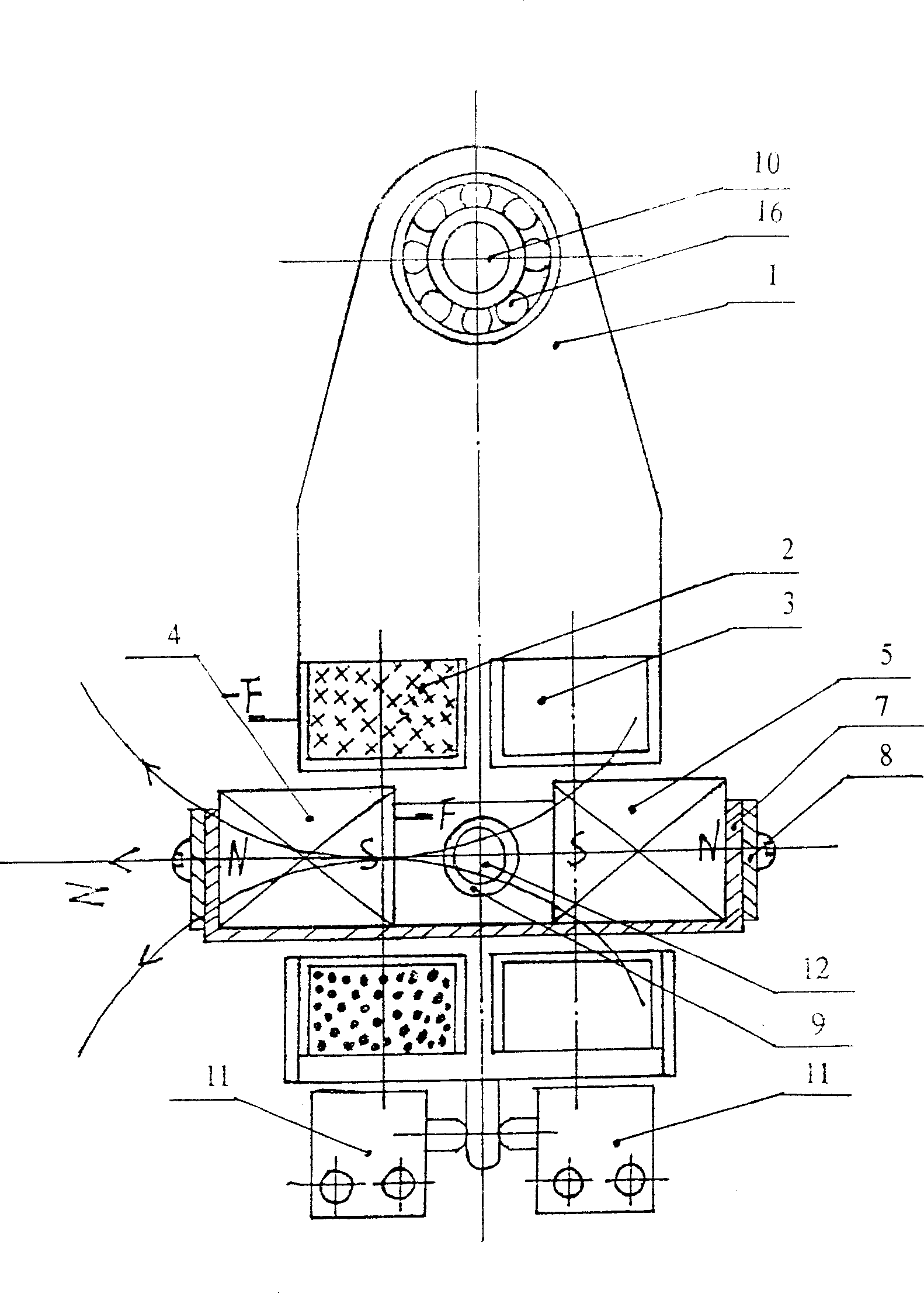 Electromagnetic type bin level meter