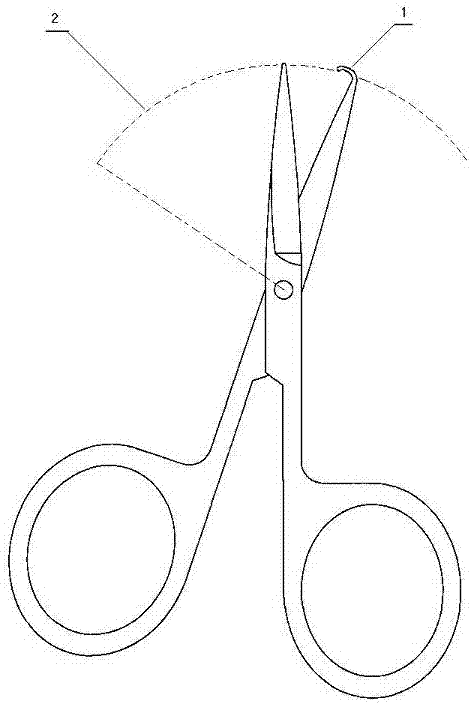 White hair scissors