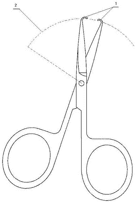 White hair scissors