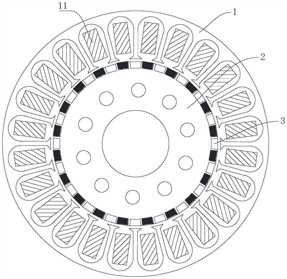 Magnetic field modulation motor magnetic circuit structure for robot arm joint