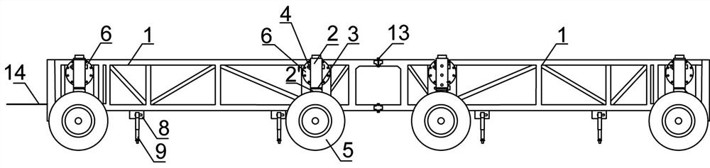 Trackless trolley and construction method for transporting reinforcement mesh of face of rockfill dam