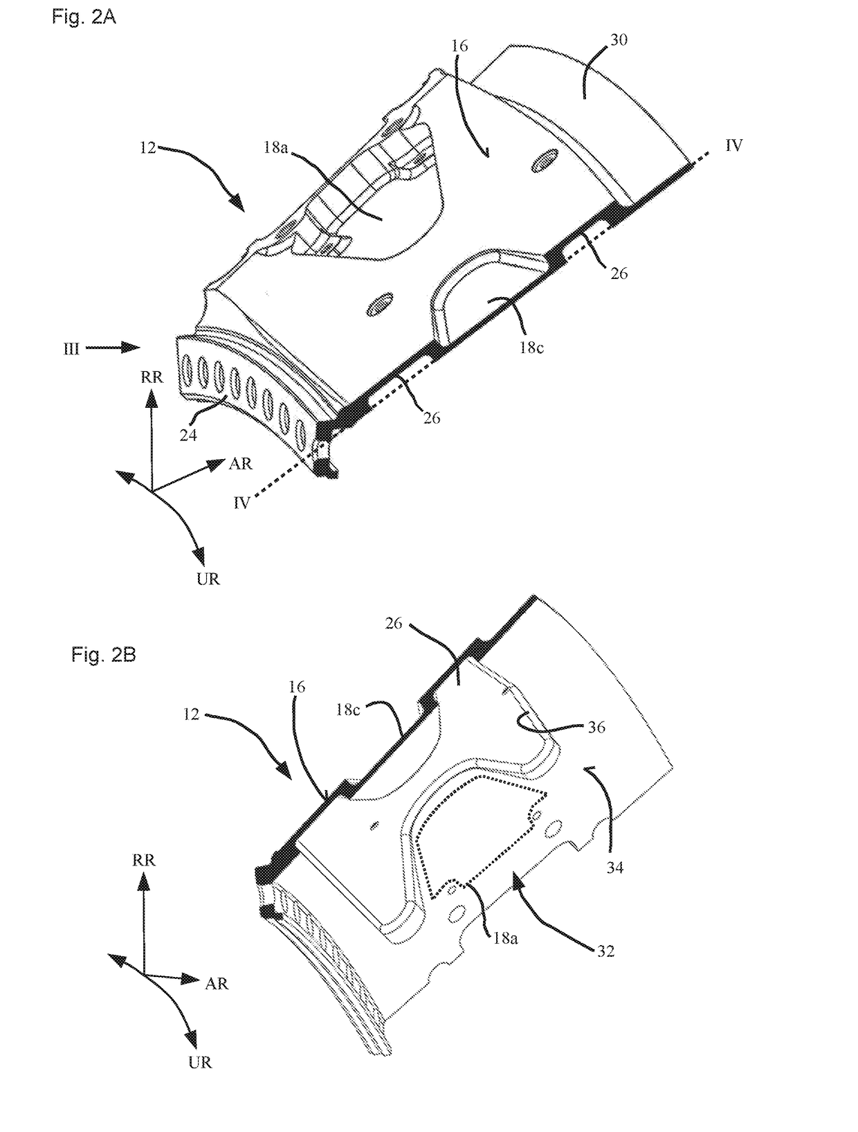 Housing element for an intermediate turbine housing