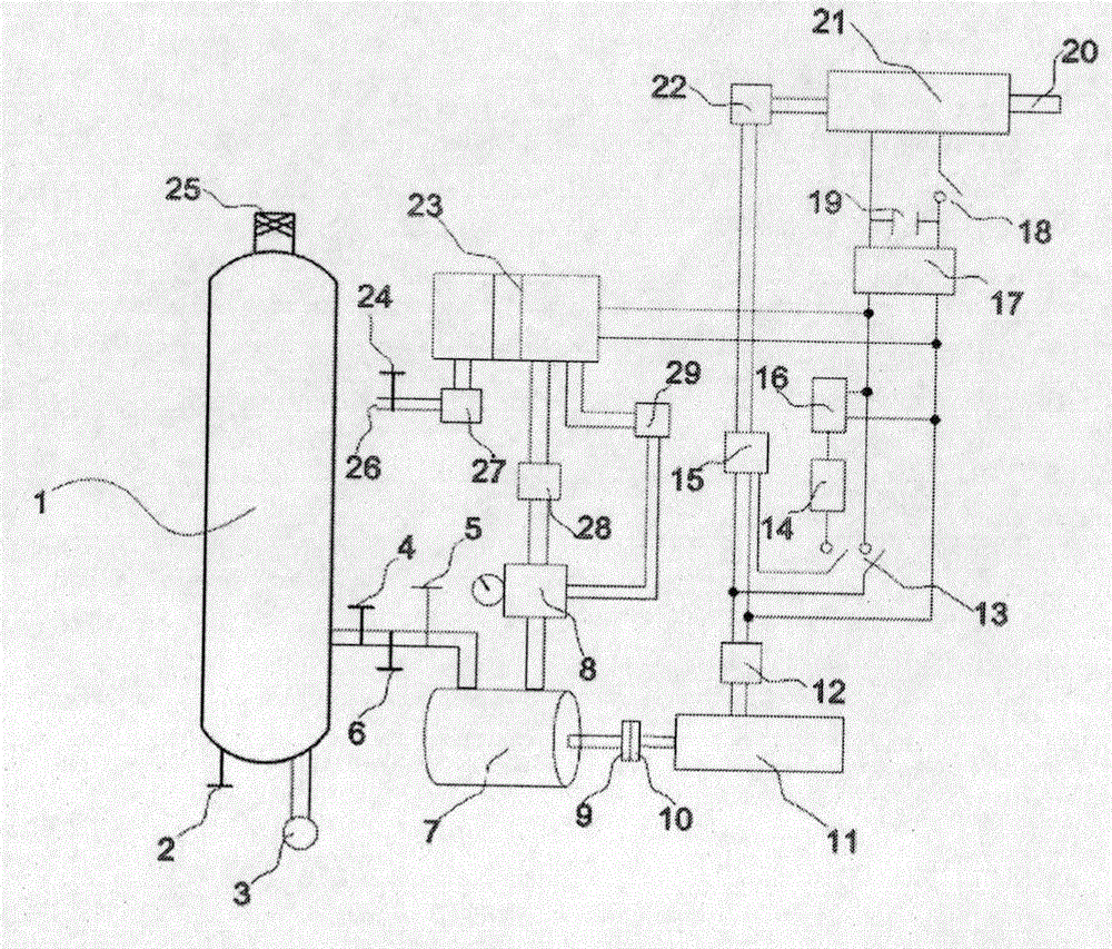 Hydrogen energy recycling type automobile clean hybrid power system