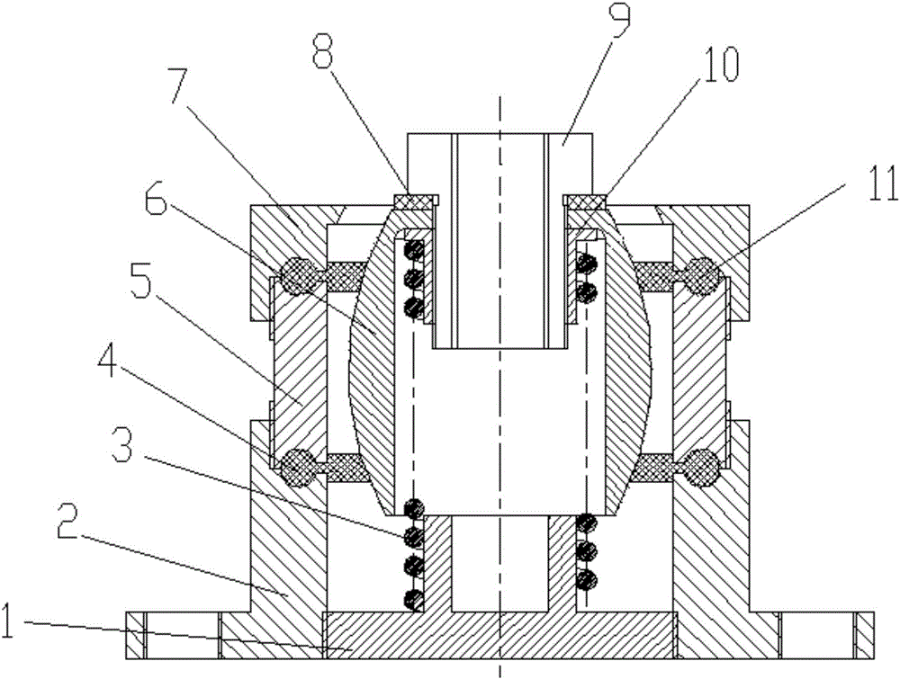 Resonance peak free vibration isolator and damping module thereof