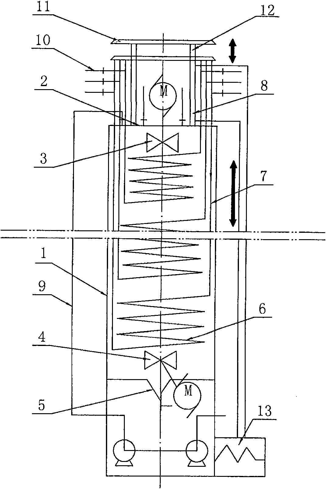 Crystal diabetin manufacturing technique on vertical type continuous crystallizer