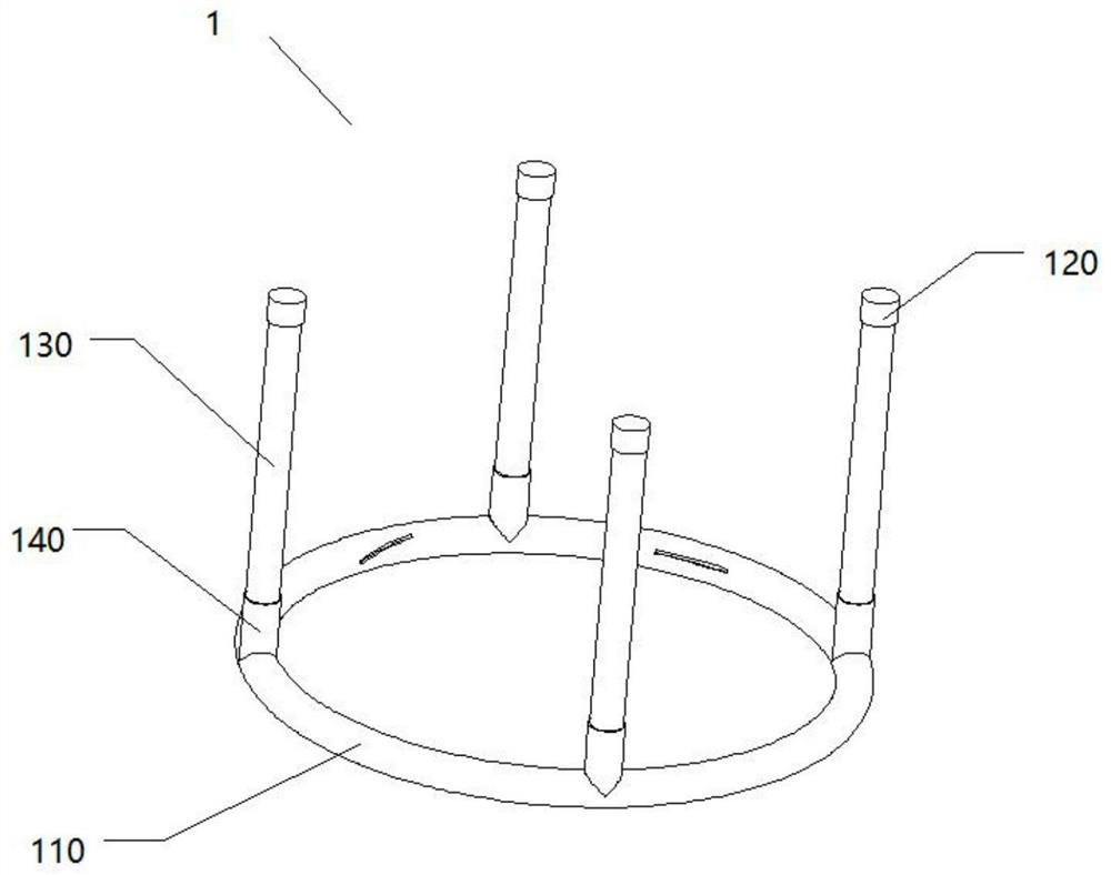 Static breaking construction method for interior of cast-in-situ bored pile head