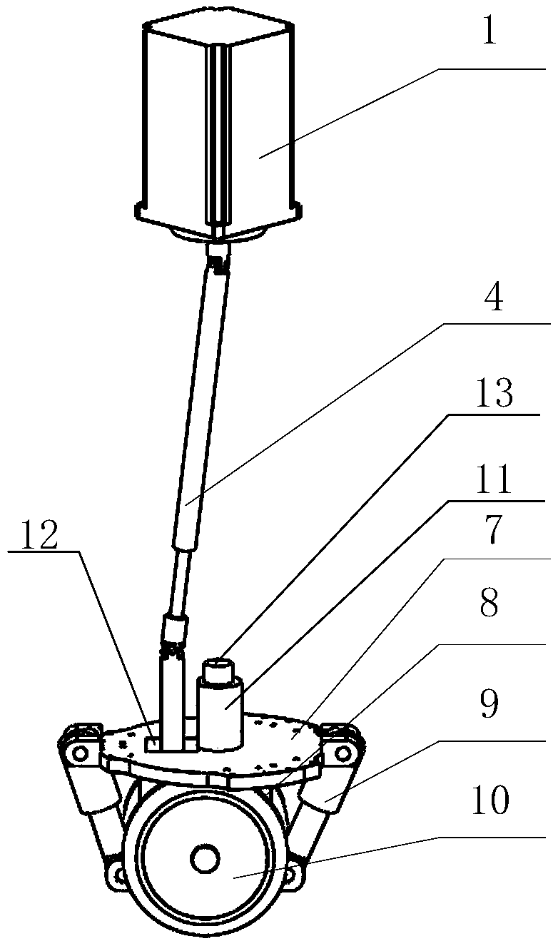 Parallel compliant wheel foot device for wheeled robot