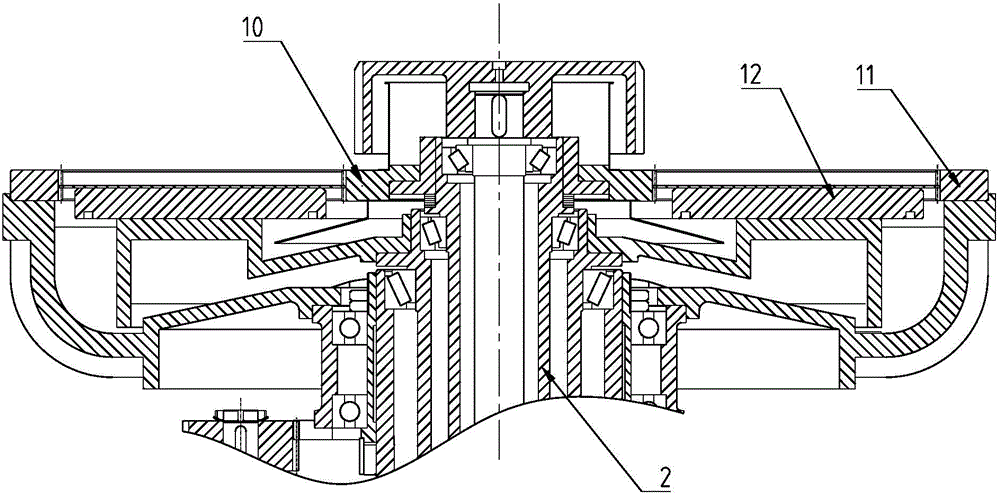 Inner and outer gear lifting system of planetary gear type two-sided lapping/polishing machine