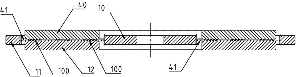 Inner and outer gear lifting system of planetary gear type two-sided lapping/polishing machine