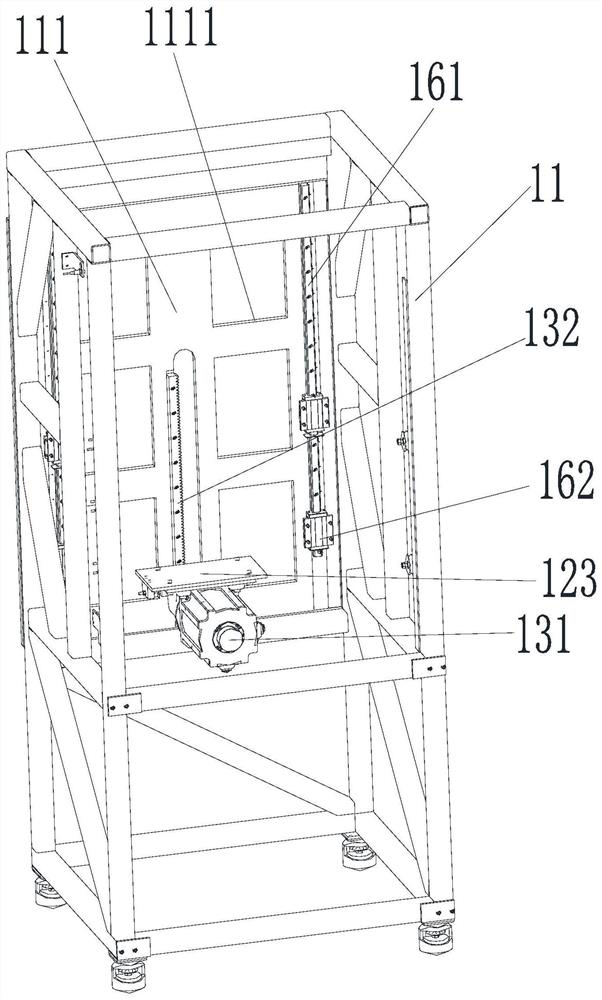 Three-dimensional lifting type correction wheel storing and taking device