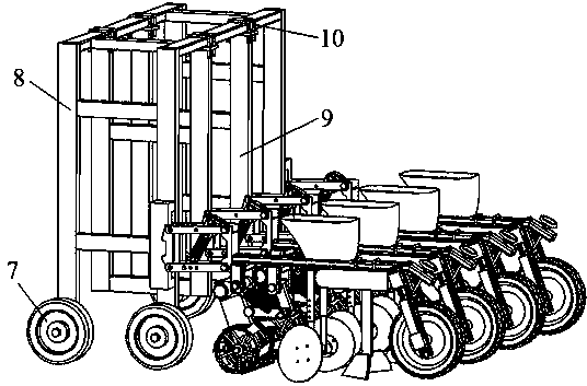 High-clearance intertillage, weeding and fertilization machine