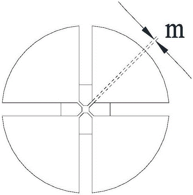 Four-ridge horn antenna and processing method thereof