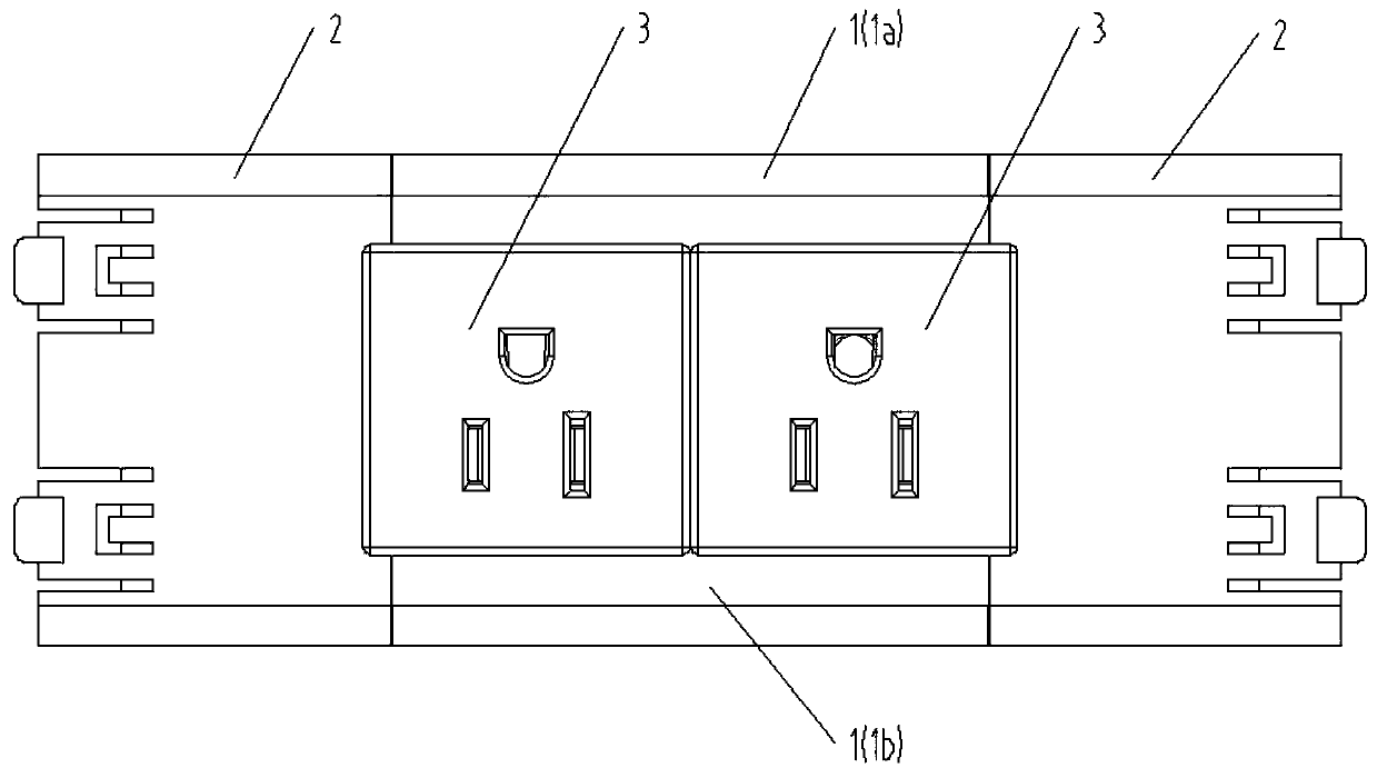 Modular combined socket and modular power supply assembly