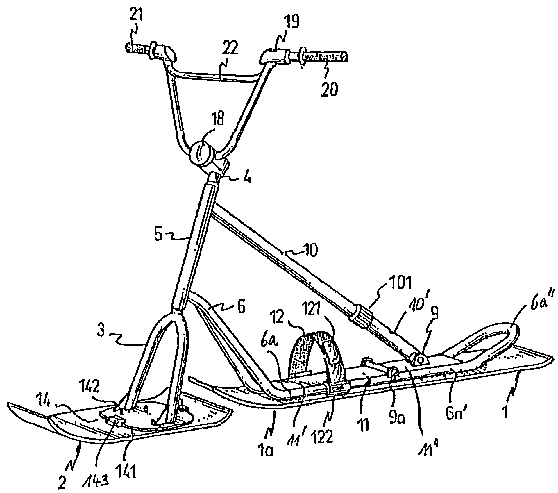 Sliding device for snow sports