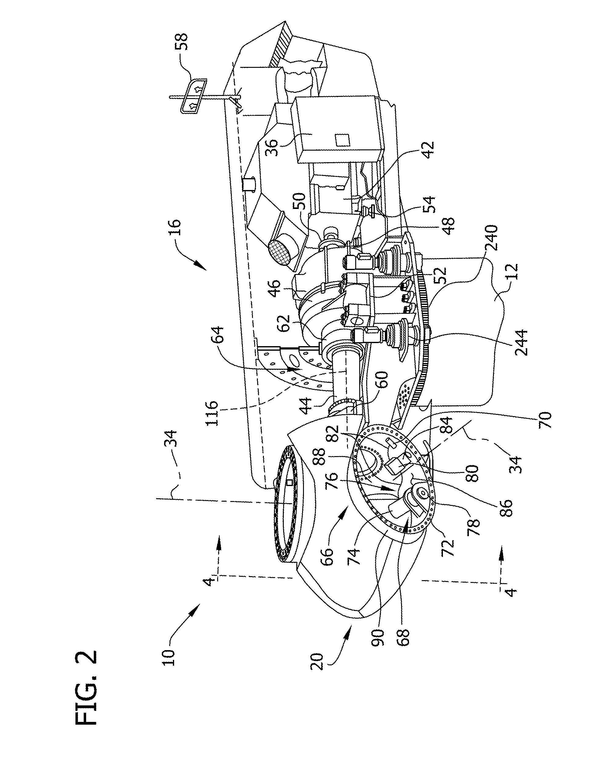 Hydraulic yaw drive system for a wind turbine and method of operating the same