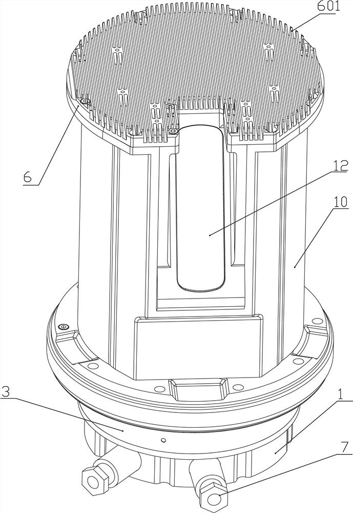 Heat dissipation type explosion-proof structure of laser scanner