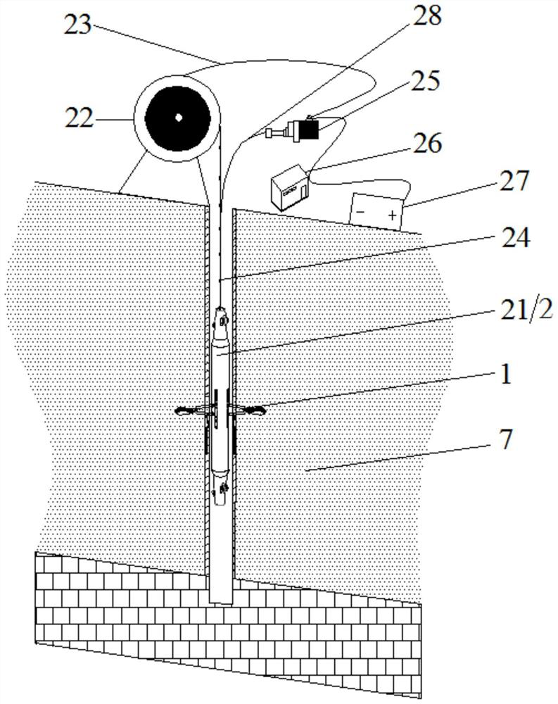 Layout equipment and layout method for multiple integrated sensors in deep part of landslide