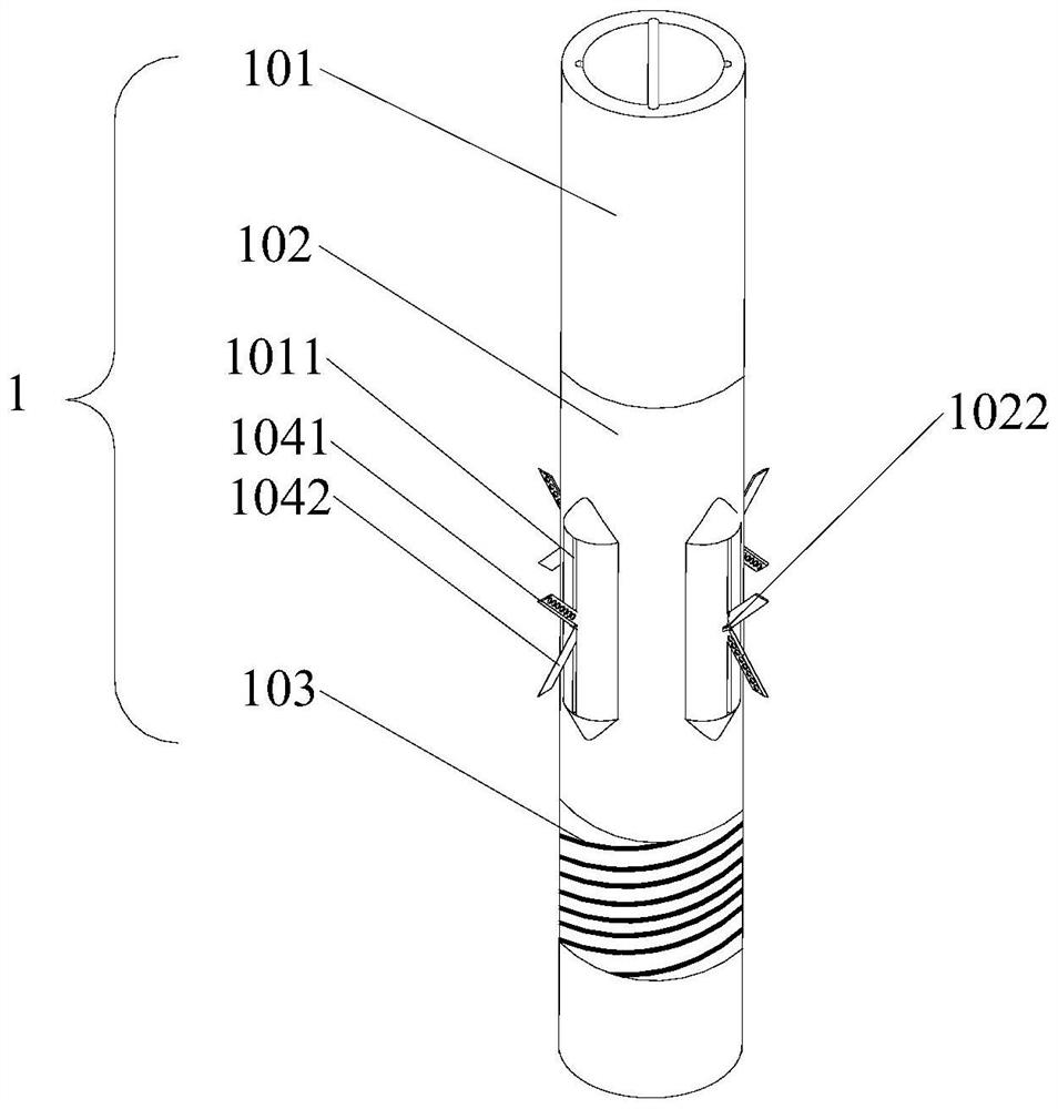 Layout equipment and layout method for multiple integrated sensors in deep part of landslide