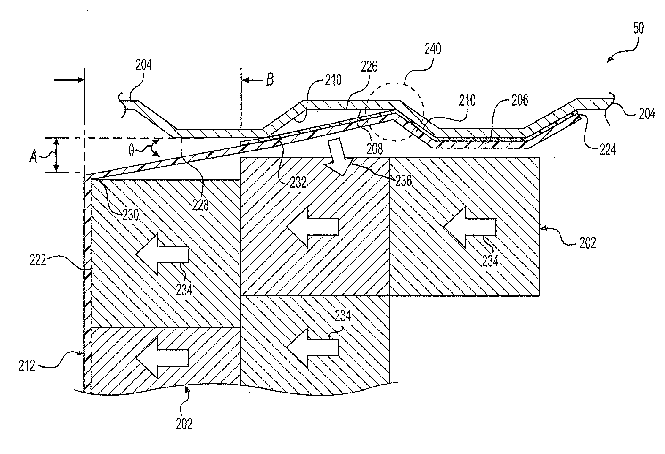 Cargo restraint system and method with enhanced peel strength