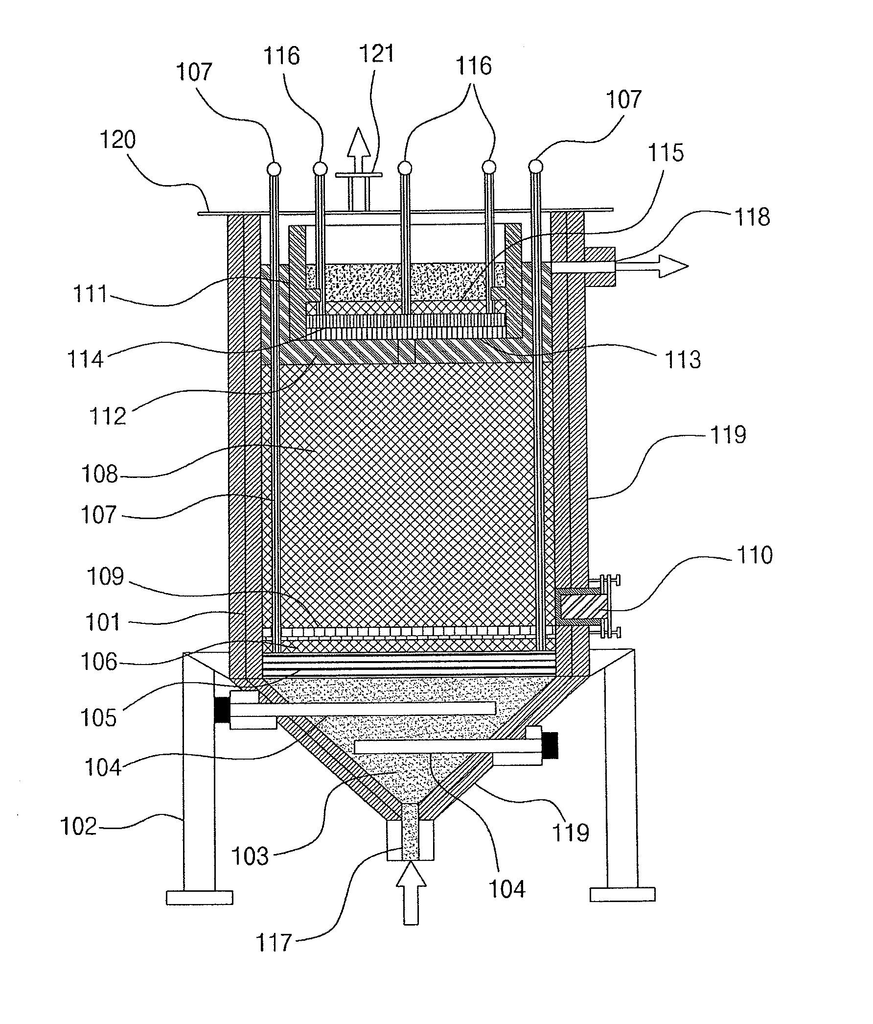 Method and apparatus for extracting noble metals from inorganic granular waste catalysts
