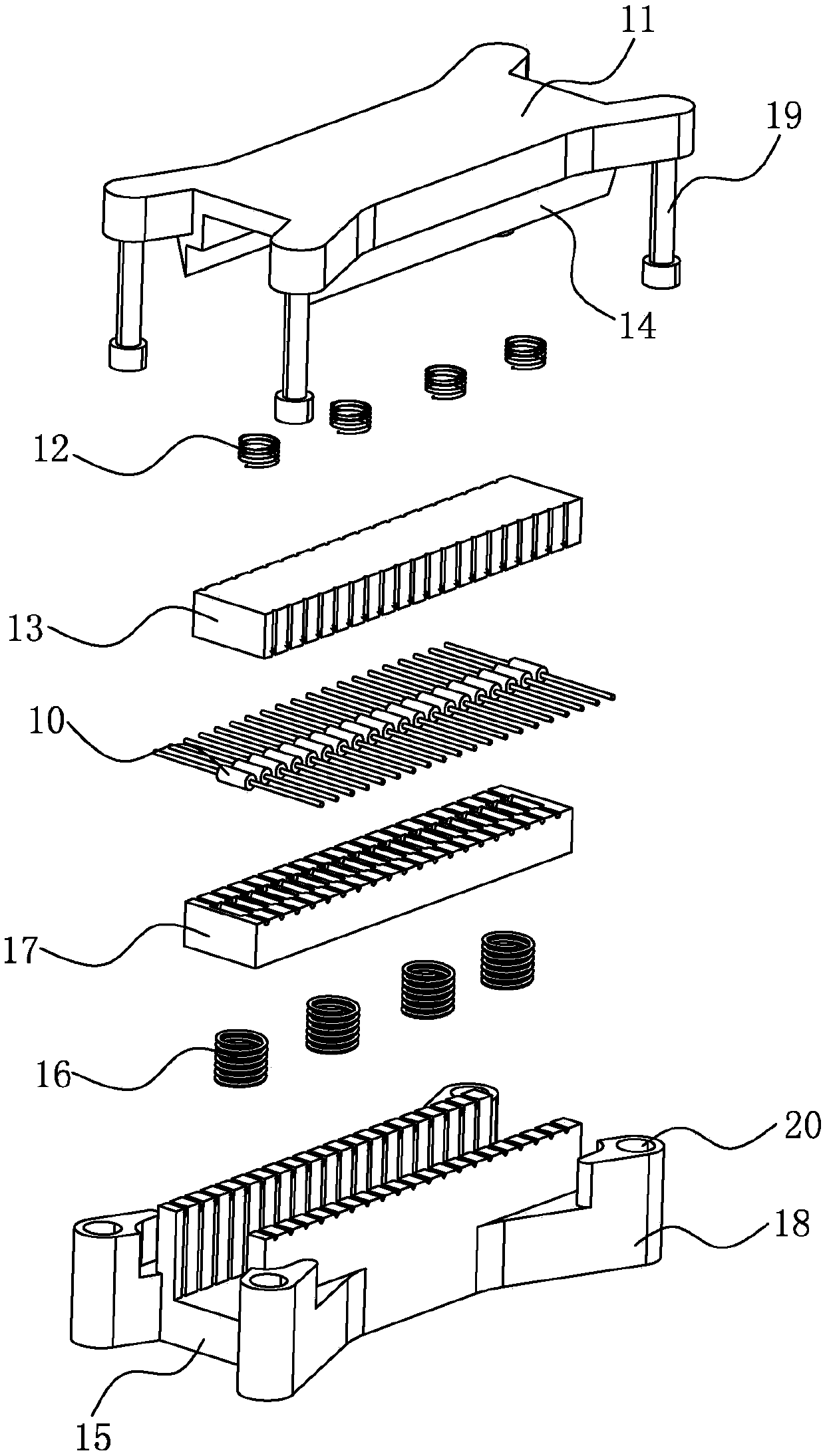 Pin shearing and bending structure