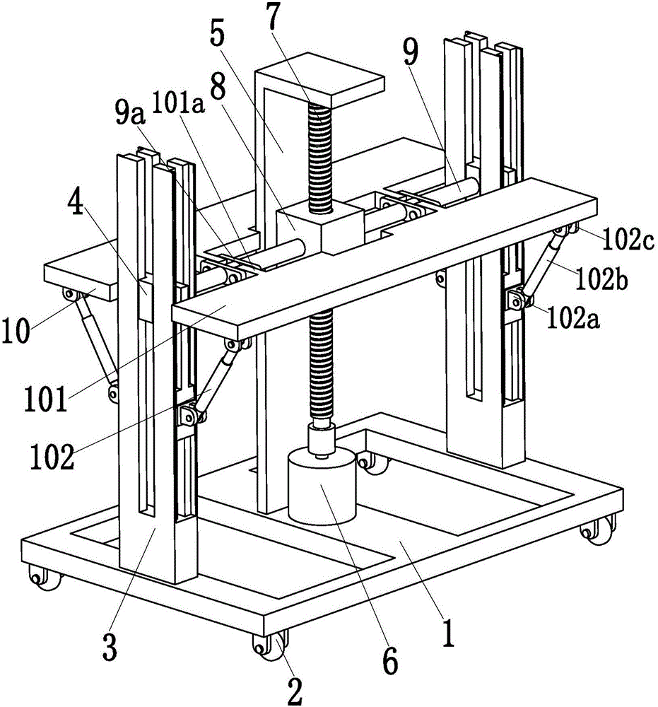 Vertical adjustable cable placing rack