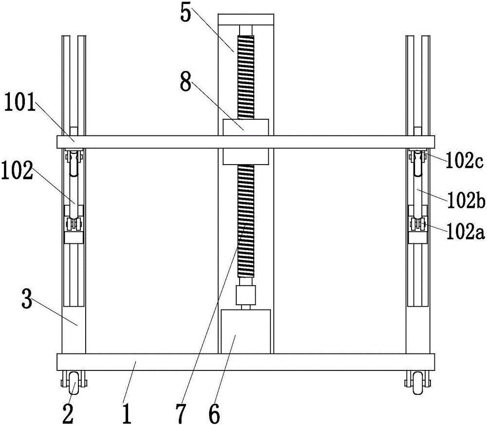 Vertical adjustable cable placing rack