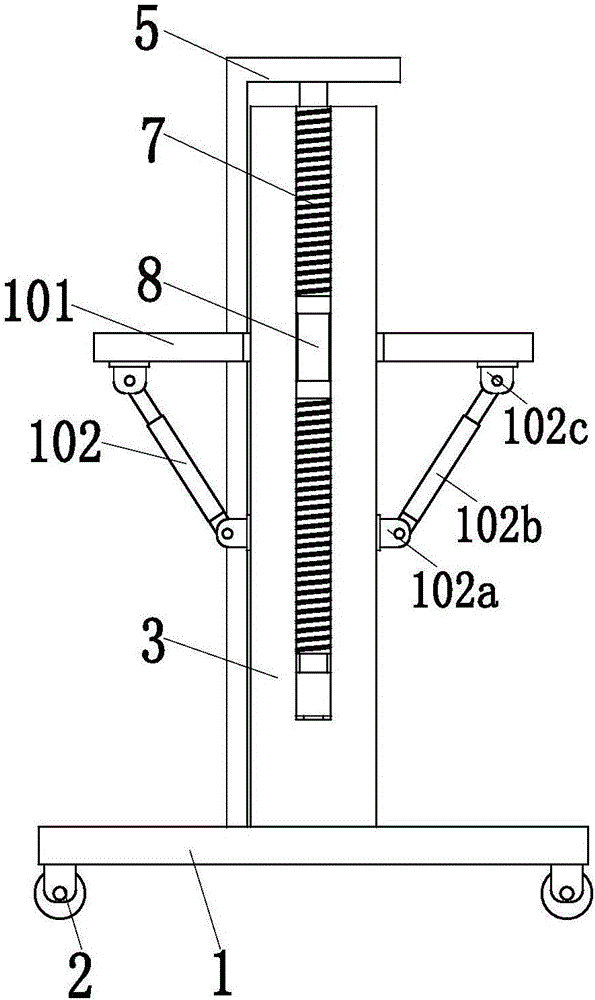 Vertical adjustable cable placing rack