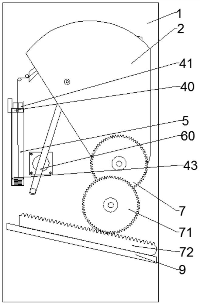 Labor-saving wing gate with function of automatically opening door in case of power failure