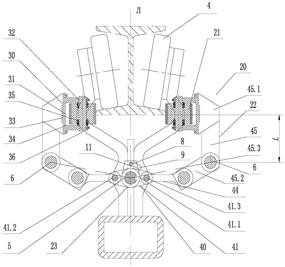 A suspension friction conveyor transport trolley guide device