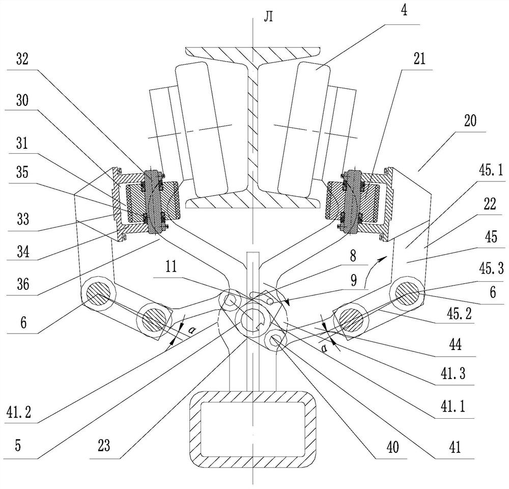 A suspension friction conveyor transport trolley guide device