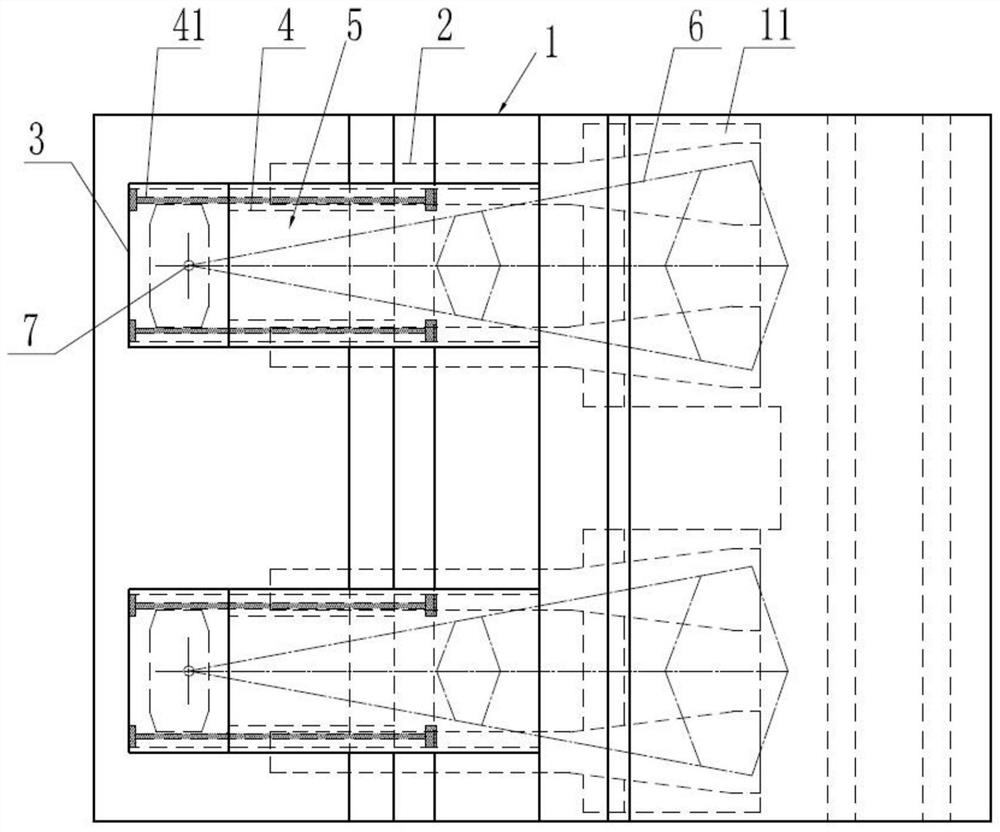 Horizontal embedded anchorage foundation