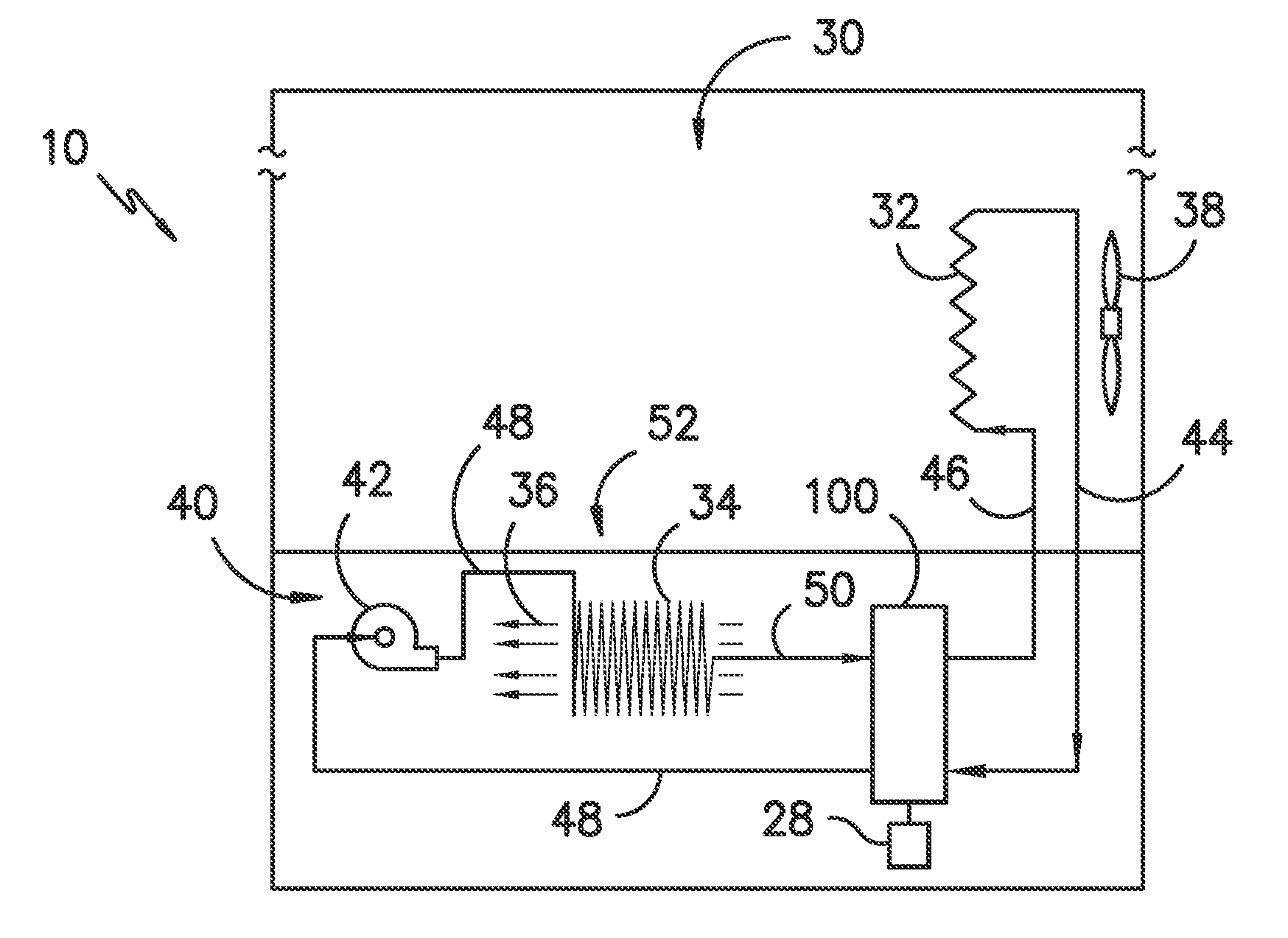 Heat pump with magneto caloric materials and variable magnetic field strength