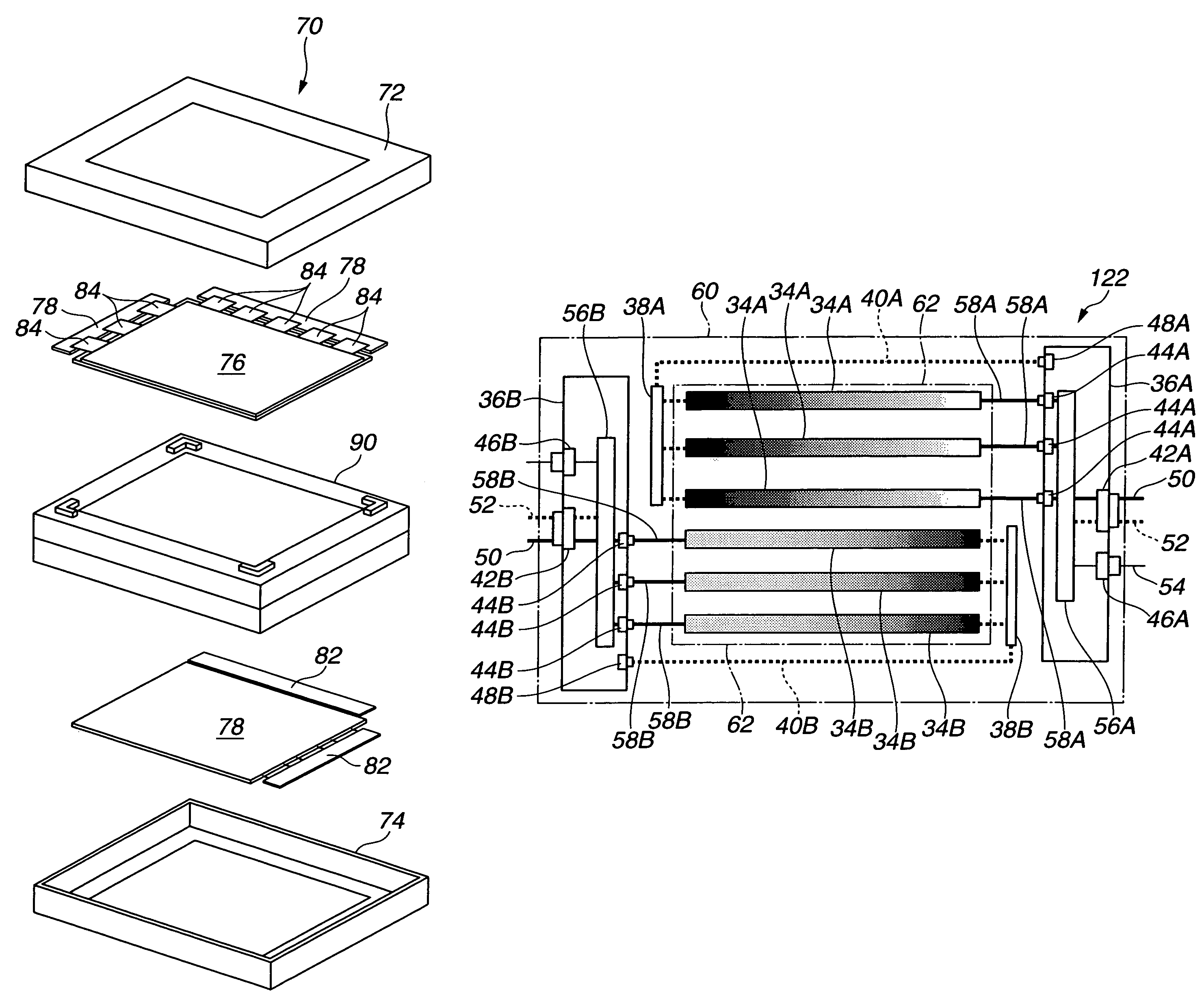 Backlight assembly for directly backlighting displays