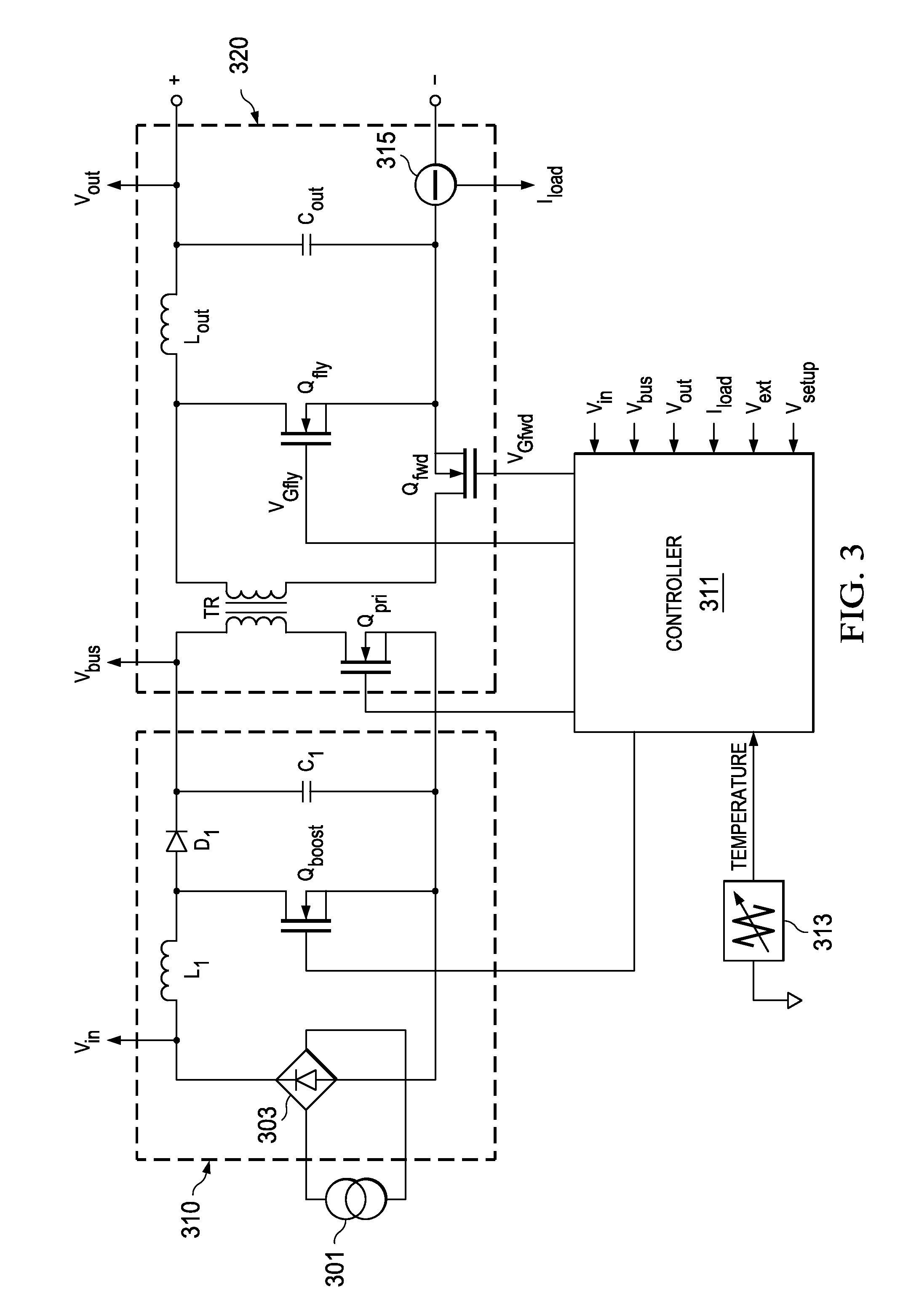 Power converter with an adaptive controller and method of operating the same