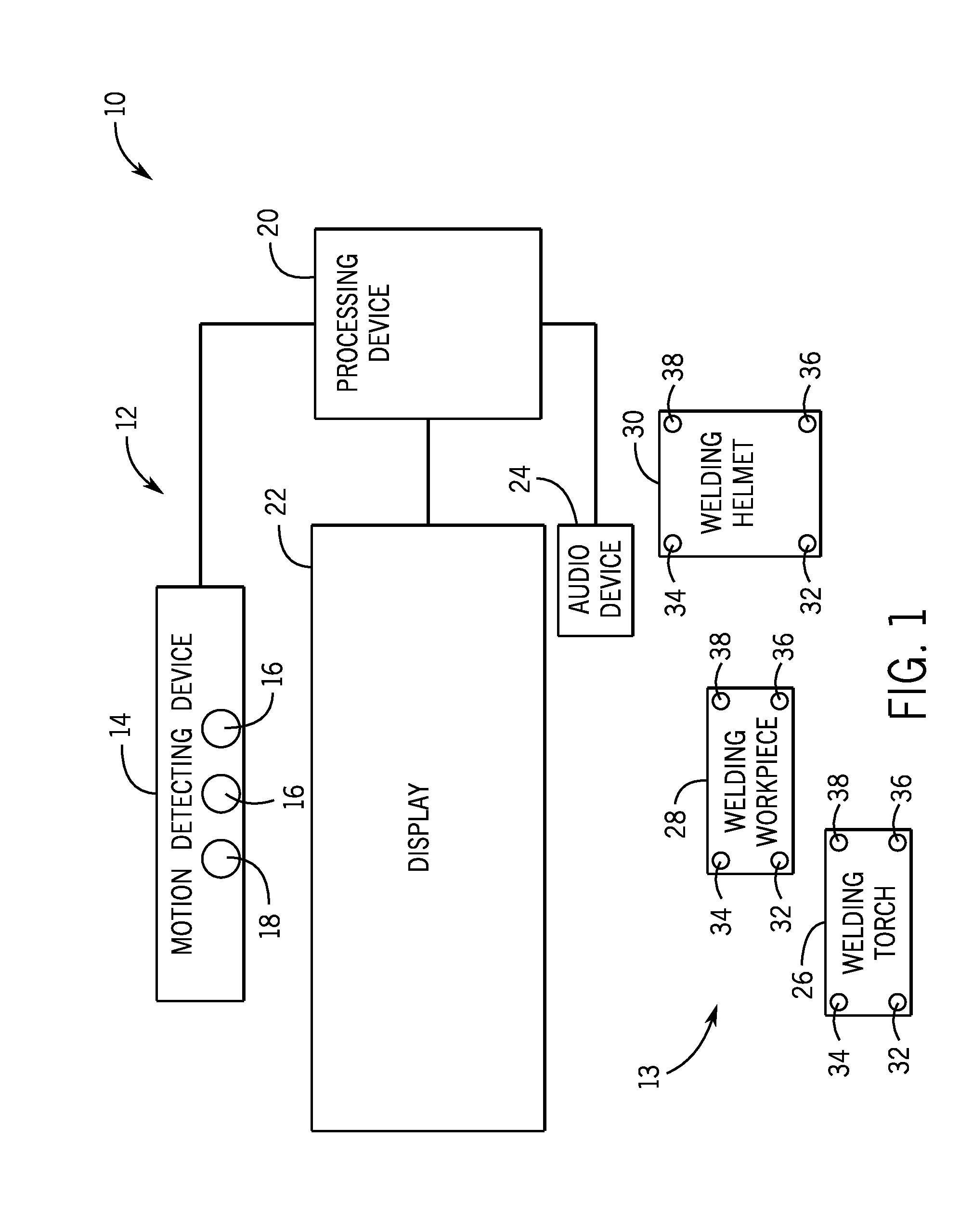 System and device for welding training